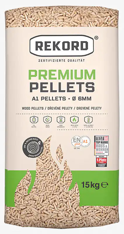 Rekord Pellets ENplus A1 – Palette mit 66 Säcken, 990 kg